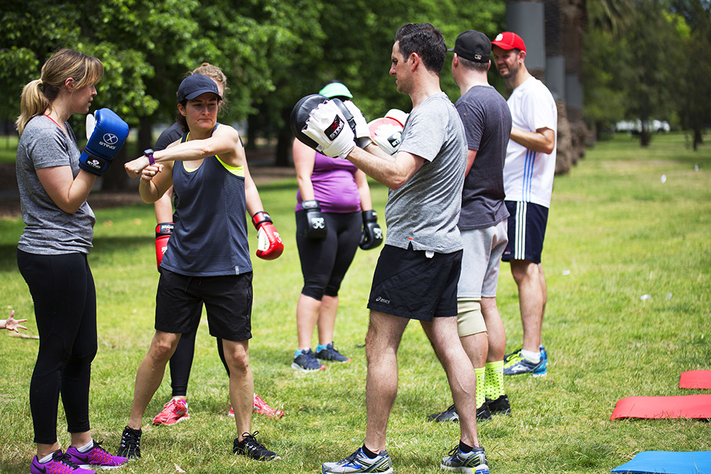 group training class teaching moves